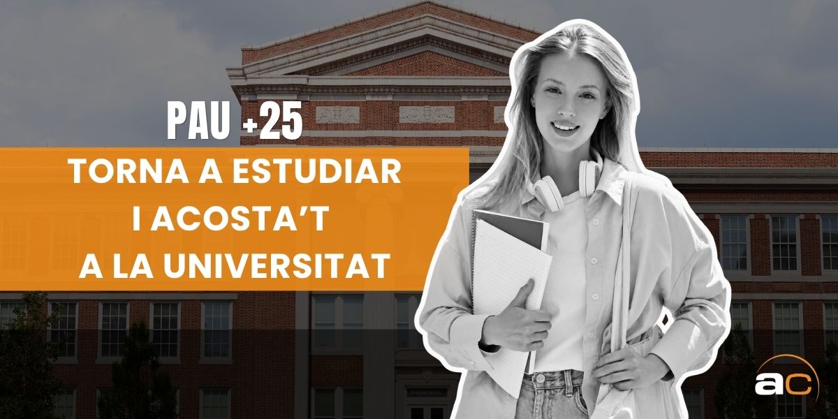 Imatge del curs d’Accés a la Universitat per a majors de 25 anys d’Aulacat, una formació pensada per a persones adultes que volen preparar les PAU +25 i fer el pas cap als estudis universitaris.
